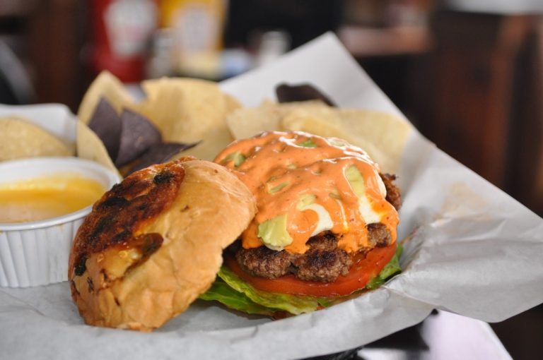 The Cha Cha burger Flips Patio Grill