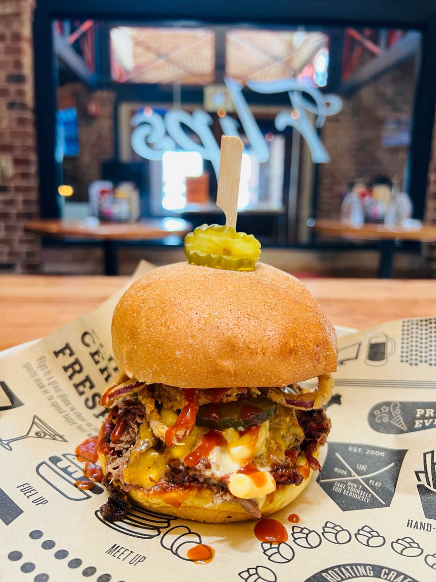 Buffalo Bleu burger